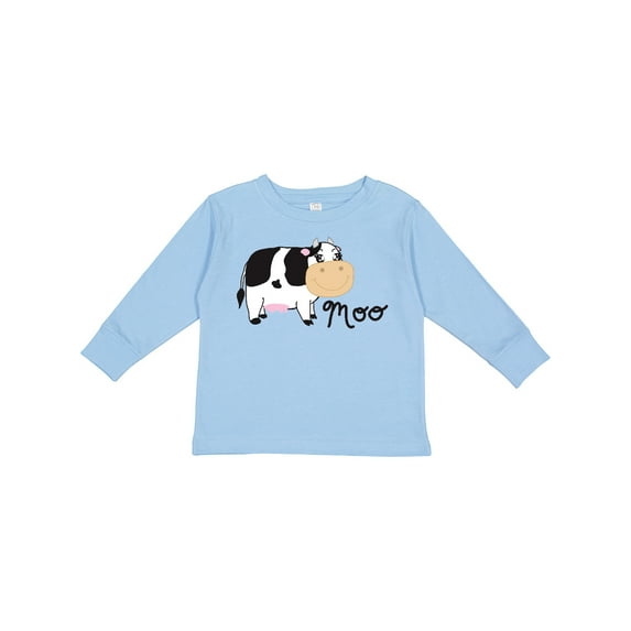 Inktastic Moo Says the Cow Boys or Girls Long Sleeve Toddler T-Shirt