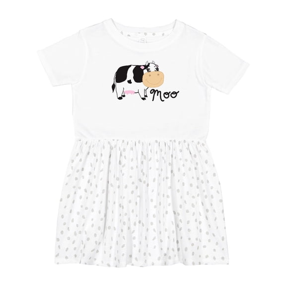 Inktastic Moo Says the Cow Girls Toddler Dress