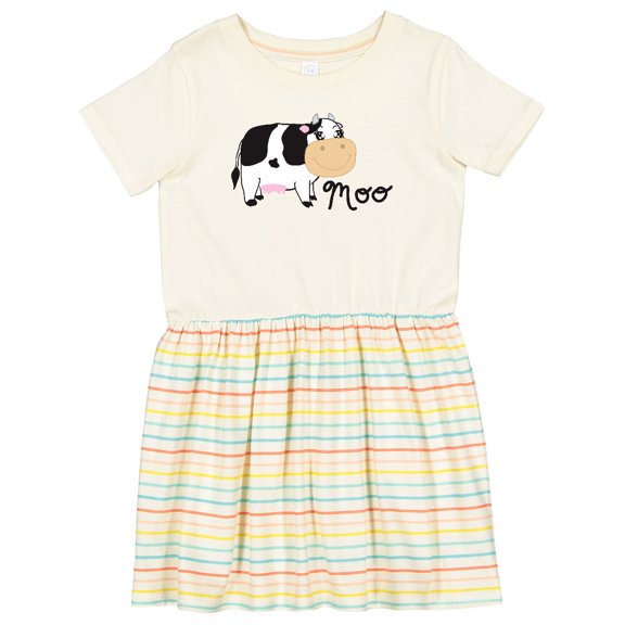 Inktastic Moo Says the Cow Girls Toddler Dress