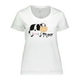 thumbnail image 1 of Inktastic Moo Says the Cow Women's Plus Size T-Shirt, 1 of 5