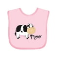 thumbnail image 1 of Inktastic Moo says the cow Boys or Girls Baby Bib, 1 of 4