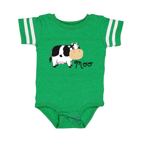 Inktastic Moo says the cow Boys or Girls Baby Bodysuit
