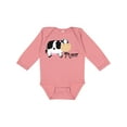 thumbnail image 1 of Inktastic Moo says the cow Boys or Girls Long Sleeve Baby Bodysuit, 1 of 5