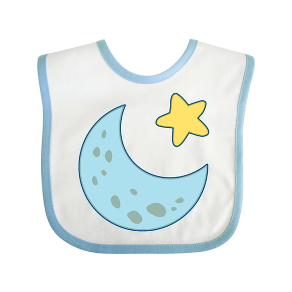 Inktastic Moon and Star Boys or Girls Baby Bib