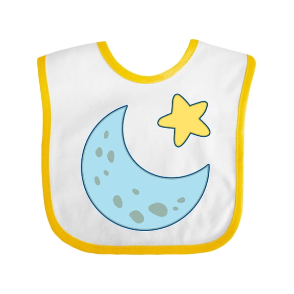 Inktastic Moon and Star Boys or Girls Baby Bib