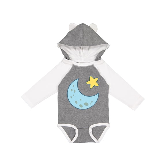 Inktastic Moon and Star Boys or Girls Long Sleeve Baby Bodysuit