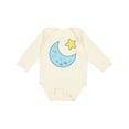 thumbnail image 1 of Inktastic Moon and Star Boys or Girls Long Sleeve Baby Bodysuit, 1 of 5
