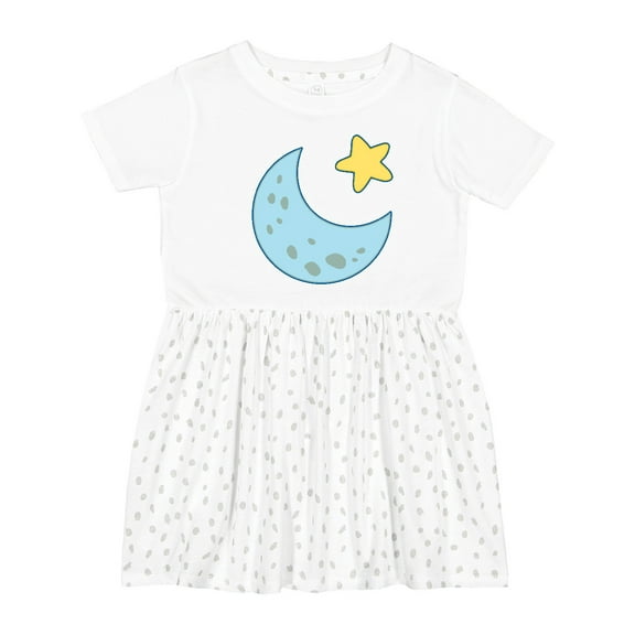 Inktastic Moon and Star Girls Toddler Dress