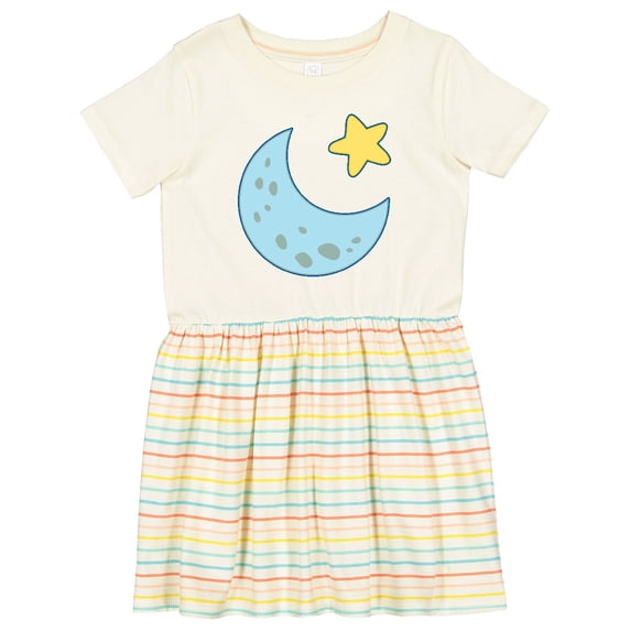 Inktastic Moon and Star Girls Toddler Dress