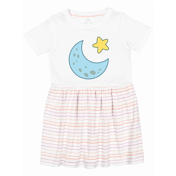 Inktastic Moon and Star Girls Toddler Dress