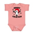 thumbnail image 1 of Inktastic Moooy Christmas with Cute Holstein Cow and Snowflakes Boys or Girls Baby Bodysuit, 1 of 5