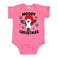 thumbnail image 1 of Inktastic Moooy Christmas with Cute Holstein Cow and Snowflakes Boys or Girls Baby Bodysuit, 1 of 5