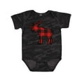thumbnail image 1 of Inktastic Moose Silhouette Plaid Boys or Girls Baby Bodysuit, 1 of 5