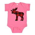 thumbnail image 1 of Inktastic Moose Silhouette Plaid Boys or Girls Baby Bodysuit, 1 of 5
