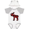 thumbnail image 1 of Inktastic Moose Silhouette Plaid Boys or Girls Baby Bodysuit, 1 of 5