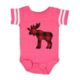 thumbnail image 1 of Inktastic Moose Silhouette Plaid Boys or Girls Baby Bodysuit, 1 of 5
