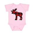 thumbnail image 1 of Inktastic Moose Silhouette Plaid Boys or Girls Baby Bodysuit, 1 of 5