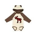 thumbnail image 1 of Inktastic Moose Silhouette Plaid Boys or Girls Long Sleeve Baby Bodysuit, 1 of 5