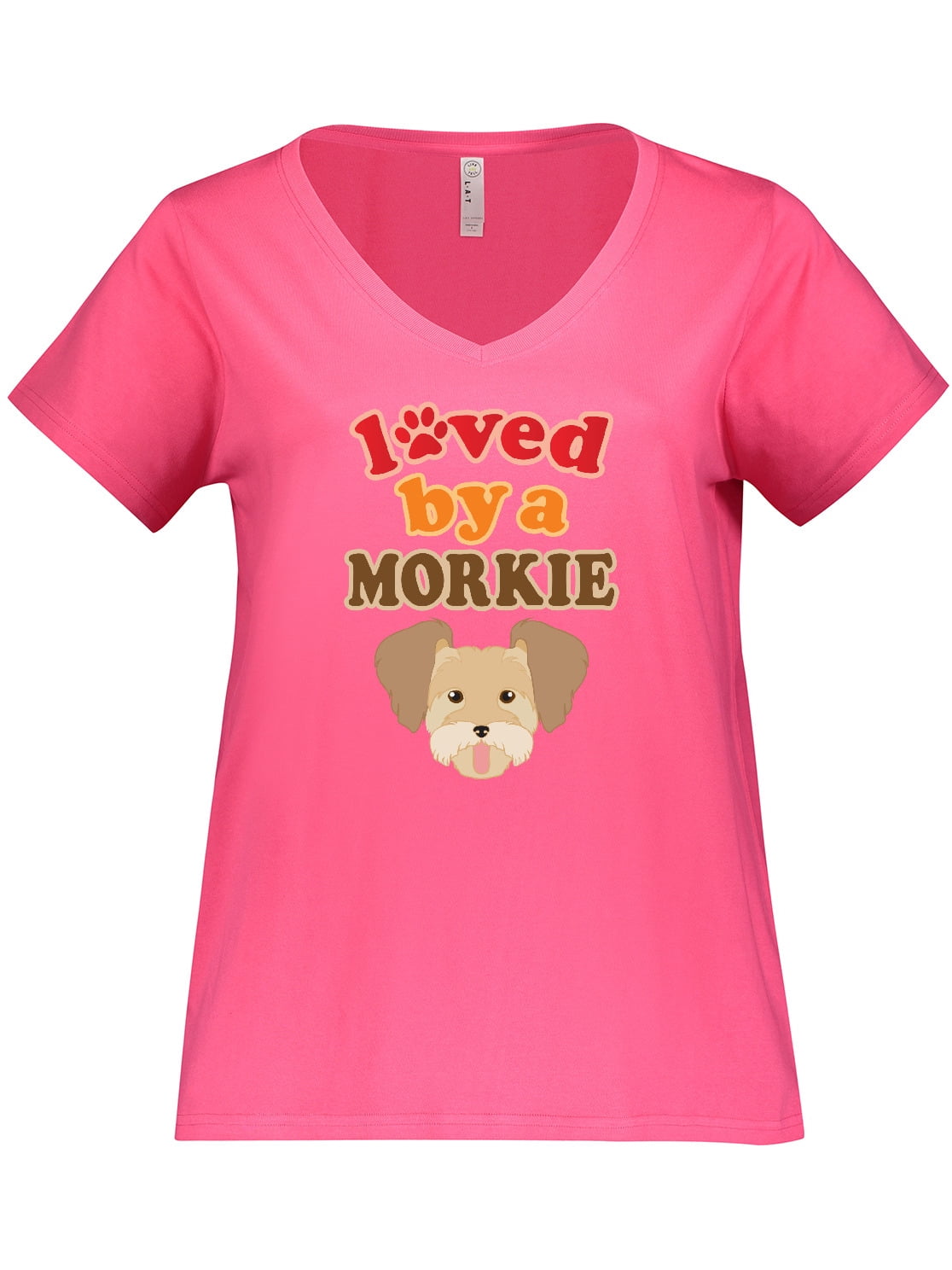 Inktastic Morkie Dog Women's Plus Size VNeck TShirt