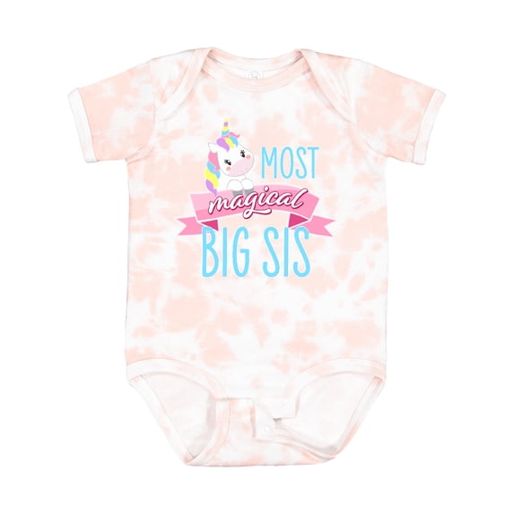 Inktastic Most Magical Big Sis- Cute Unicorn Girls Baby Bodysuit