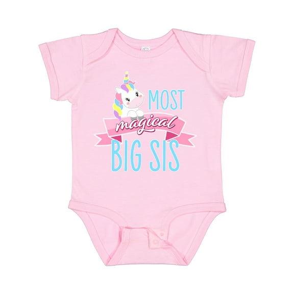 Inktastic Most Magical Big Sis- Cute Unicorn Girls Baby Bodysuit