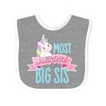 thumbnail image 1 of Inktastic Most Magical Big Sis- cute unicorn Girls Baby Bib, 1 of 4