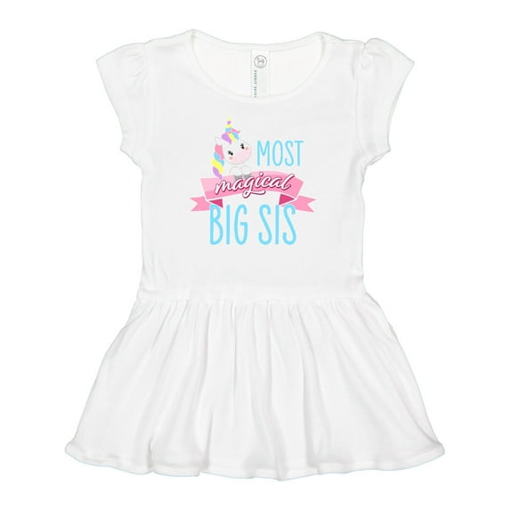 Inktastic Most Magical Big Sis- cute unicorn Girls Baby Dress