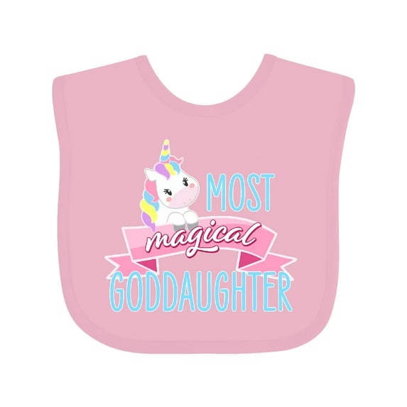 Inktastic Most Magical Goddaughter- Cute Unicorn Girls Baby Bib