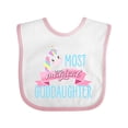 thumbnail image 1 of Inktastic Most Magical Goddaughter- Cute Unicorn Girls Baby Bib, 1 of 4