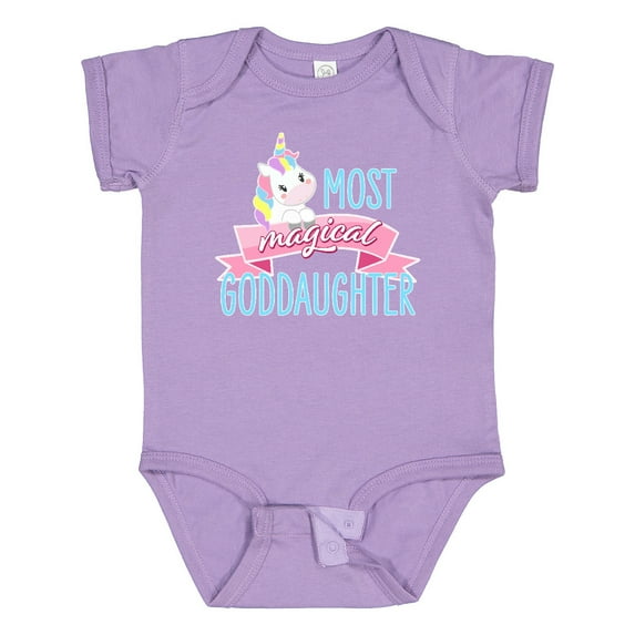Inktastic Most Magical Goddaughter- Cute Unicorn Girls Baby Bodysuit