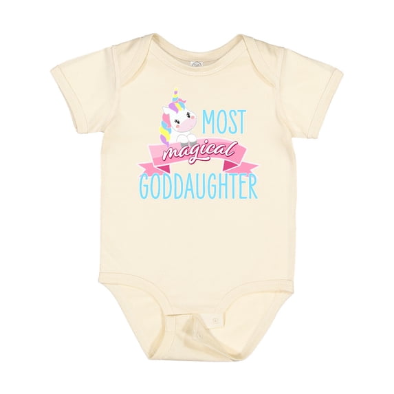 Inktastic Most Magical Goddaughter- Cute Unicorn Girls Baby Bodysuit