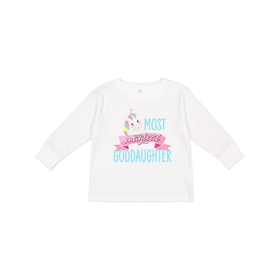 Inktastic Most Magical Goddaughter Cute Unicorn Girls Long Sleeve Toddler T-Shirt