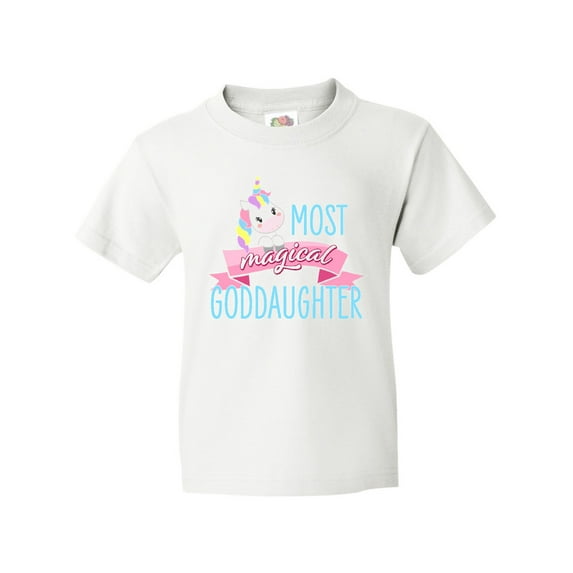 Inktastic Most Magical Goddaughter- Cute Unicorn Youth T-Shirt
