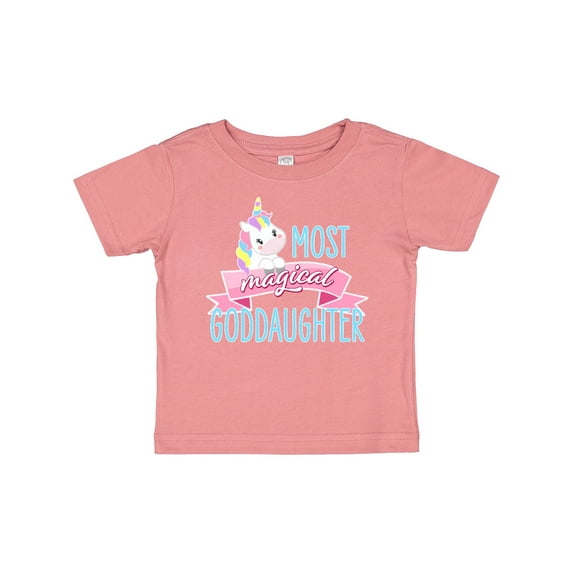 Inktastic Most Magical Goddaughter- cute unicorn Girls Baby T-Shirt