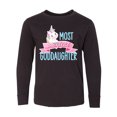 thumbnail image 1 of Inktastic Most Magical Goddaughter- cute unicorn Long Sleeve Youth T-Shirt, 1 of 5