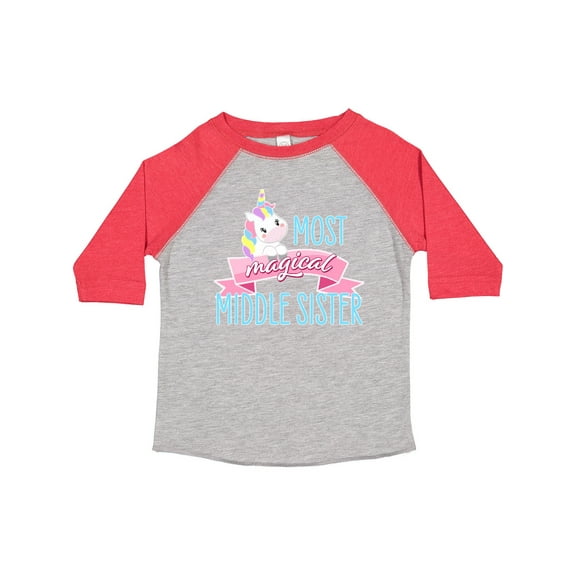 Inktastic Most Magical Middle Sister Cute Unicorn Girls Toddler T-Shirt