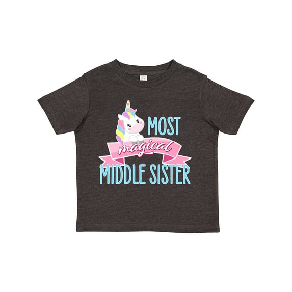 Inktastic Most Magical Middle Sister Cute Unicorn Girls Toddler T-Shirt