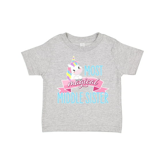 Inktastic Most Magical Middle Sister Cute Unicorn Girls Toddler T-Shirt