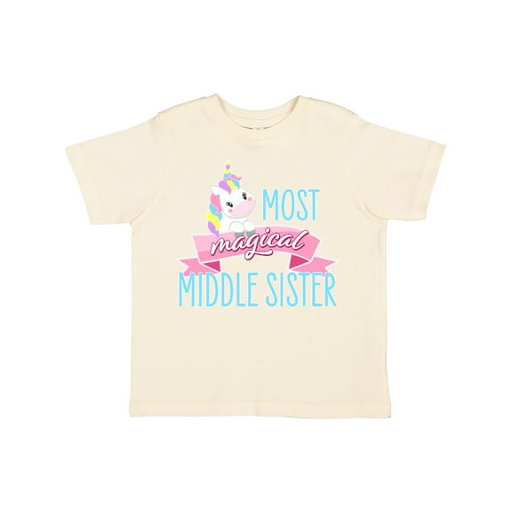 Inktastic Most Magical Middle Sister Cute Unicorn Girls Toddler T-Shirt