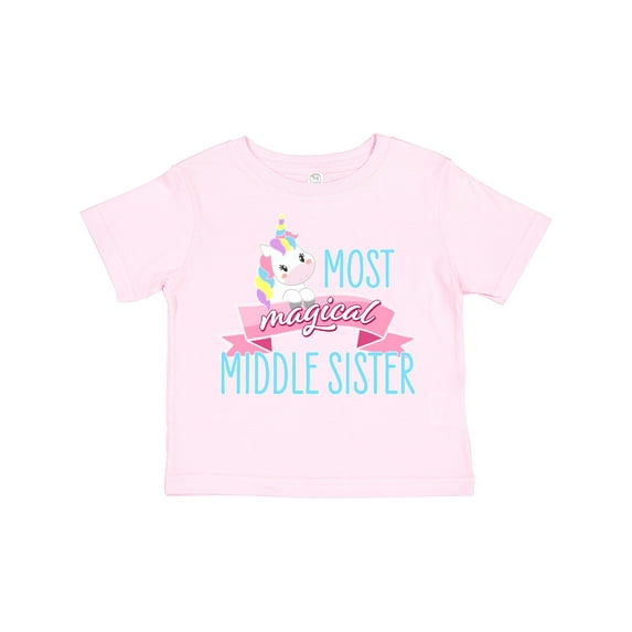 Inktastic Most Magical Middle Sister Cute Unicorn Girls Toddler T-Shirt