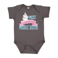 thumbnail image 1 of Inktastic Most Magical Middle Sister- cute unicorn Girls Baby Bodysuit, 1 of 5