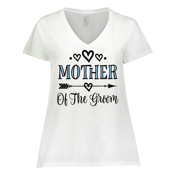 Inktastic Mother Of The Groom Wedding Party Women's Plus Size V-Neck T-Shirt