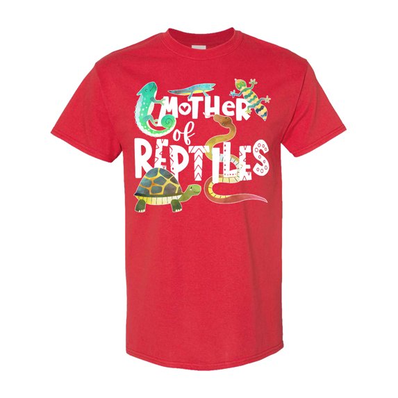 Inktastic Mother of Reptiles Cute Turtle, Lizards, Snake T-Shirt