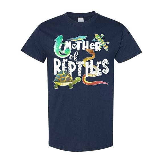 Inktastic Mother of Reptiles Cute Turtle, Lizards, Snake T-Shirt