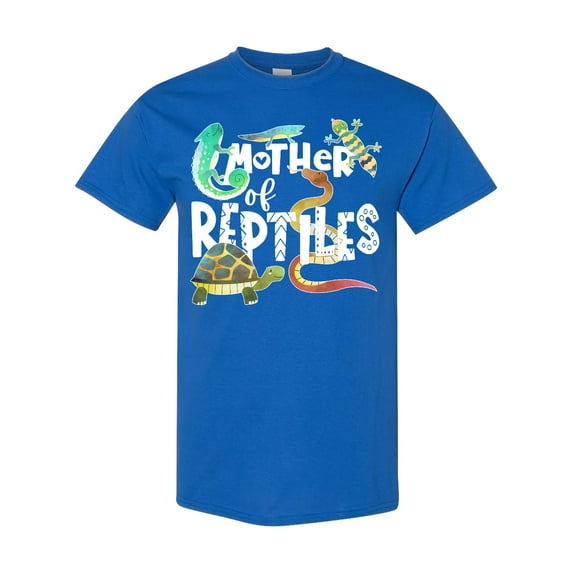 Inktastic Mother of Reptiles Cute Turtle, Lizards, Snake T-Shirt