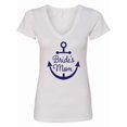 thumbnail image 1 of Inktastic Mother of the Bride Nautical Wedding Women's V-Neck T-Shirt, 1 of 5