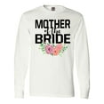 thumbnail image 1 of Inktastic Mother of the Bride with Flower Illustration Long Sleeve T-Shirt, 1 of 5