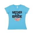 thumbnail image 1 of Inktastic Mother of the Bride with Flower Illustration Women's V-Neck T-Shirt, 1 of 5