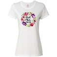 thumbnail image 1 of Inktastic Mother's Day Best Mom Ever with Floral Wreath Women's T-Shirt, 1 of 5