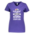 thumbnail image 1 of Inktastic Mother's Day Good Moms Have Sticky Floors Messy Kitchens Women's V-Neck T-Shirt, 1 of 4